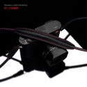 GARIZ TRACOLLA IN PELLE NERA con cuciture rosse PER FOTOCAMERE MIRRORLESS E COMPATTE