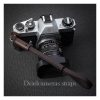 DEADCAMERAS TRACOLLA A MANO IN PELLE MARRONE PER FOTOCAMERE MIRROLESS